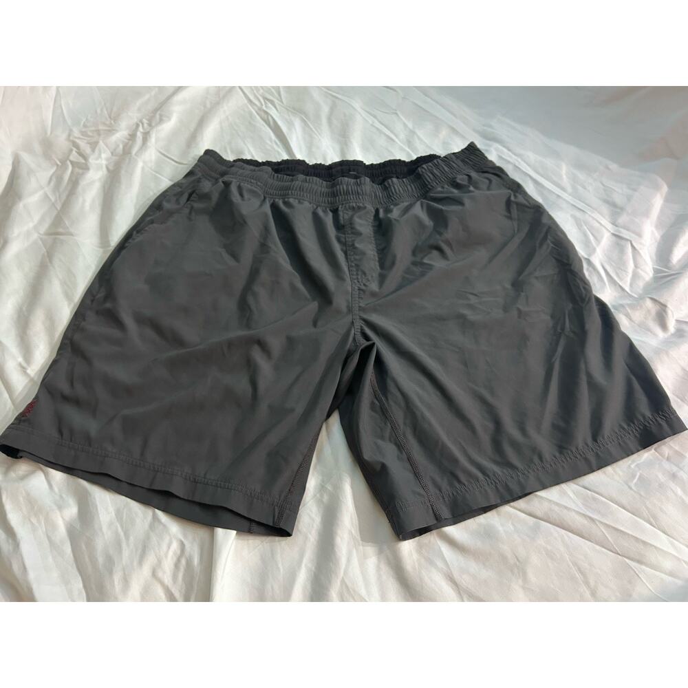Rhone Shorts Mens 2XL Gray 9 Inch Lined Athletic Running Drawstring Pockets Mako